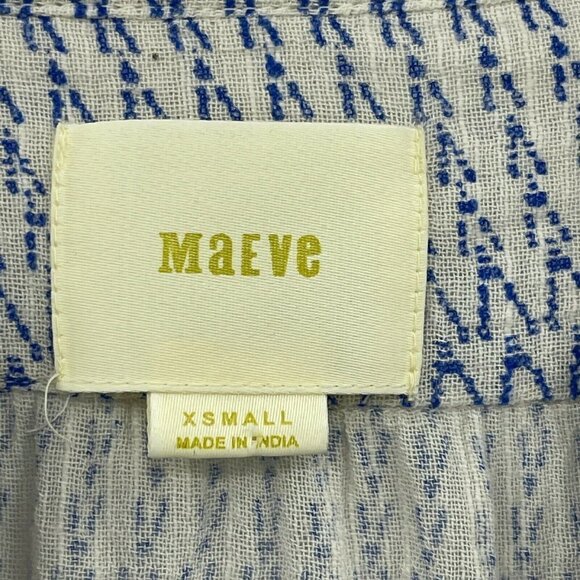 Maeve - Anthropologie Lena Yarn Dyed Tunic Shirt Boho Balloon Sleeve - Picture 9 of 10